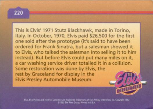 Elvis Card 1 rear