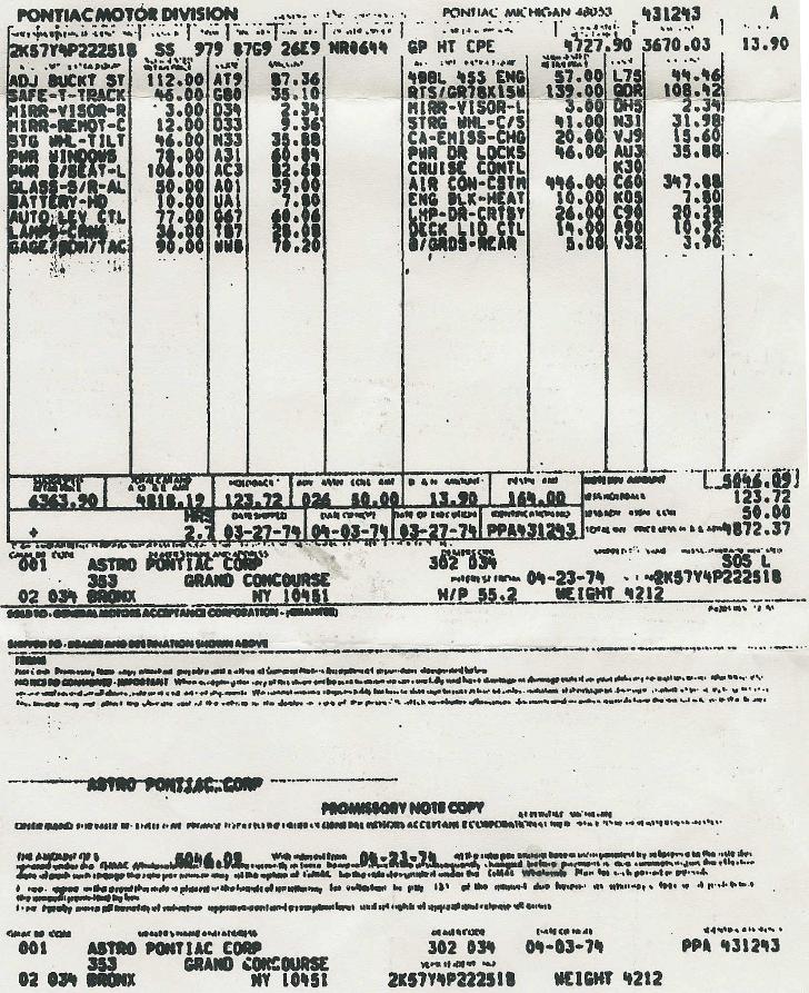 Pontiac bill