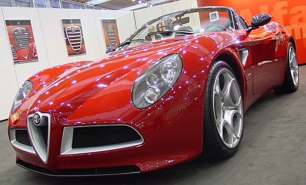 AlfaRomeo showed the 8C Competizione Spider AlfaRomeo showed the 8C Competizione Spider